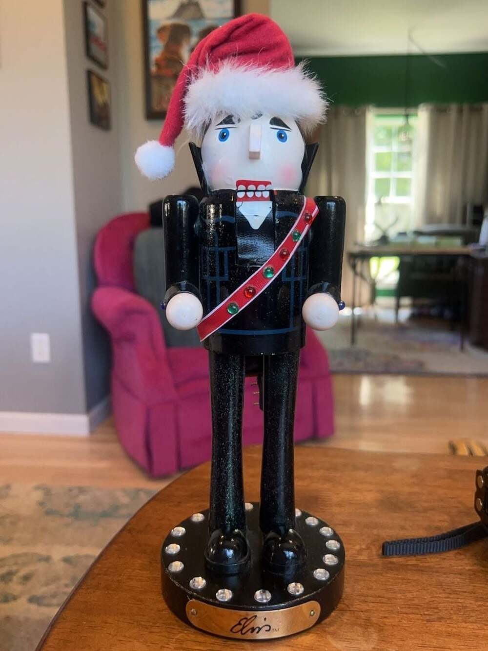 Elvis Presley Christmas Nutcracker with Santa Hat